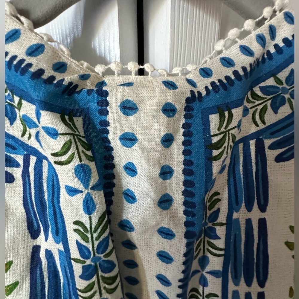 Farm Rio Macaw Flight Maxi Dress Off White Blue Floral NWT Size S - Picture 14 of 16